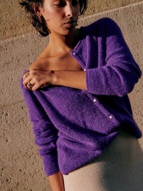 Sezane Gaspard Cardigan Mohair Size Small